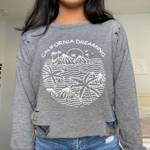 california graphic long sleeve top